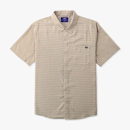 Aqua Glass Dorsal Short Sleeve Button Down Shirt / AFTCO Latest