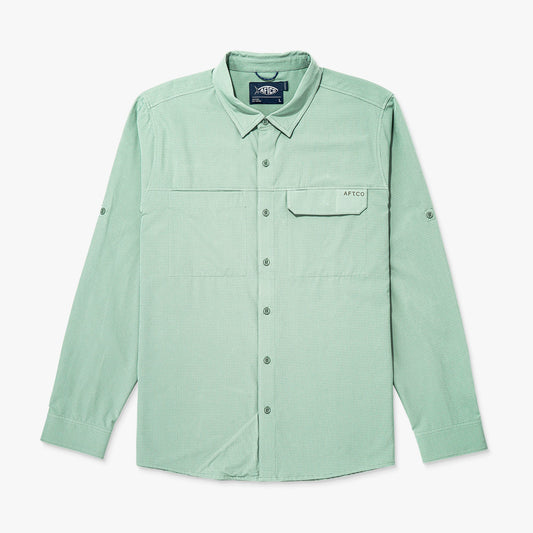Bay Leaf Air-O Mesh LS Fishing Button Up Shirts / AFTCO Discount