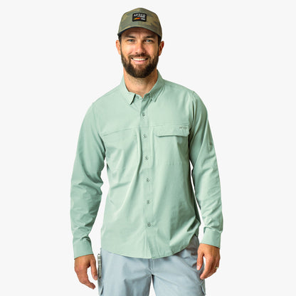 Bay Leaf Air-O Mesh LS Fishing Button Up Shirts / AFTCO Discount