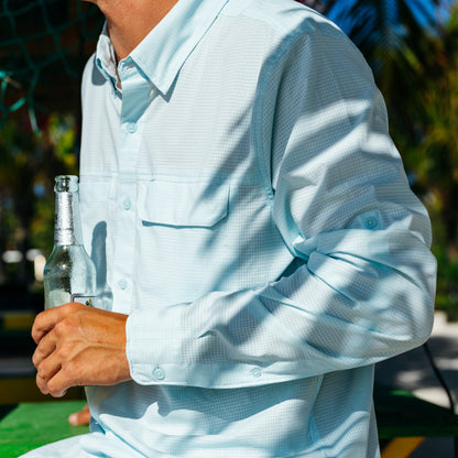 Bay Leaf Air-O Mesh LS Fishing Button Up Shirts / AFTCO Discount