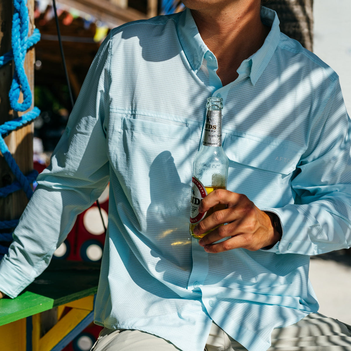 Bay Leaf Air-O Mesh LS Fishing Button Up Shirts / AFTCO Discount