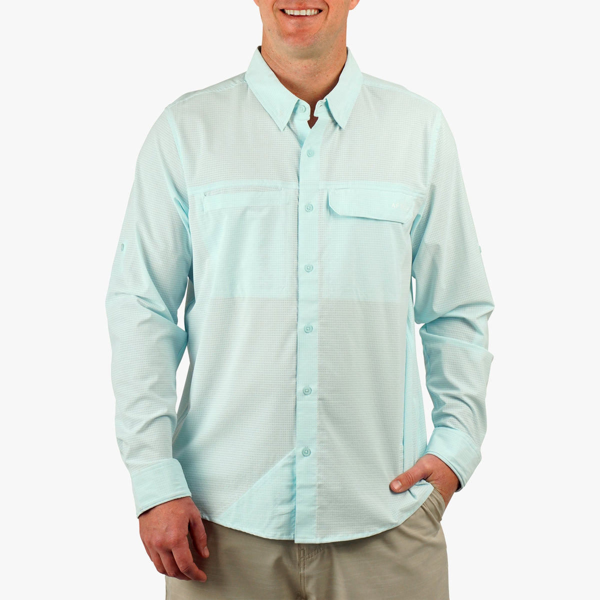 Bay Leaf Air-O Mesh LS Fishing Button Up Shirts / AFTCO Discount