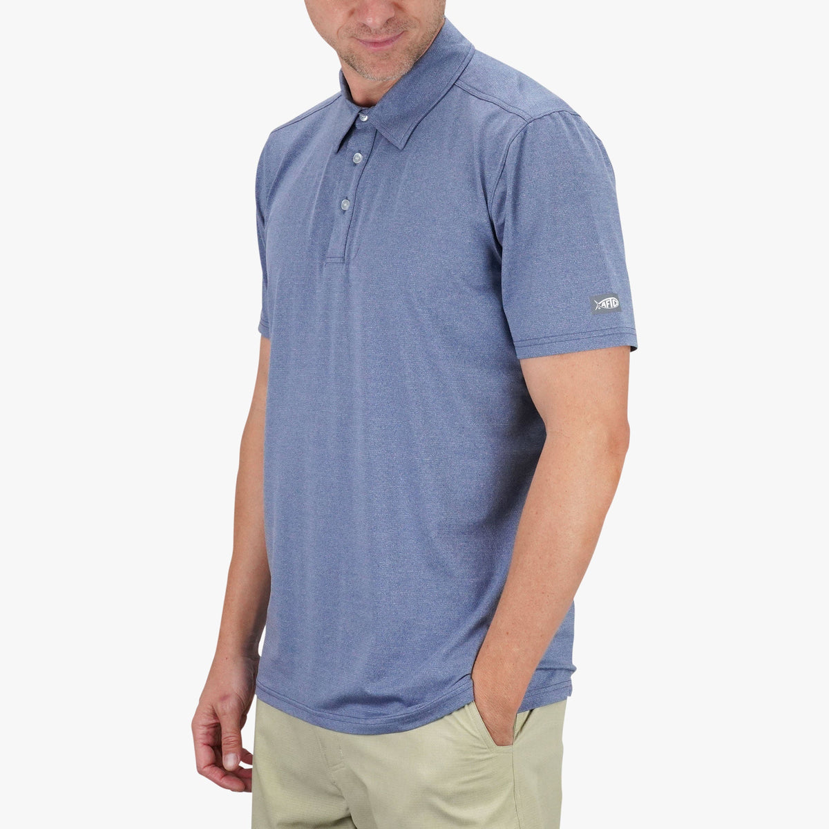 Conch Heather Air O Mesh Performance Polo / AFTCO Signature