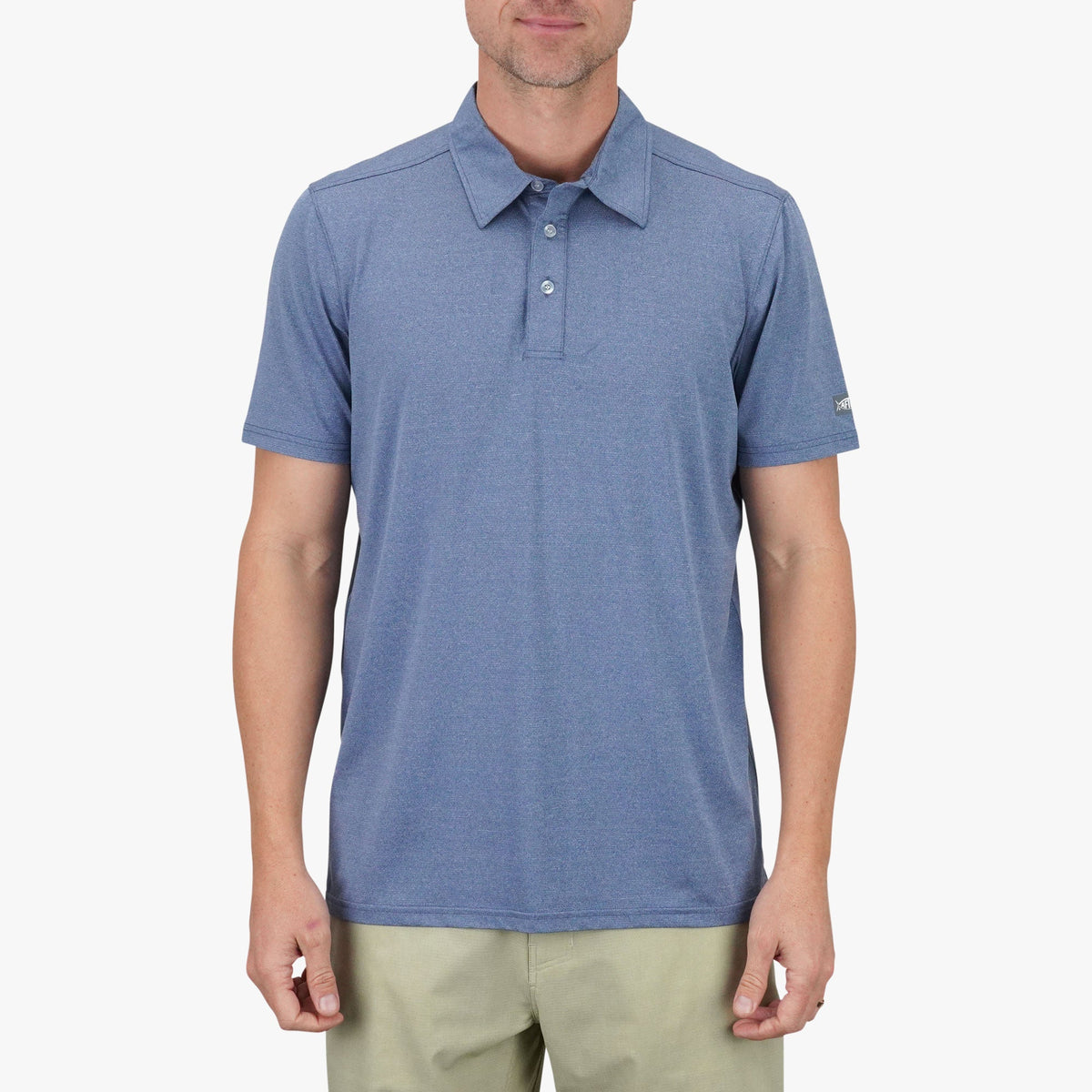 Conch Heather Air O Mesh Performance Polo / AFTCO Signature
