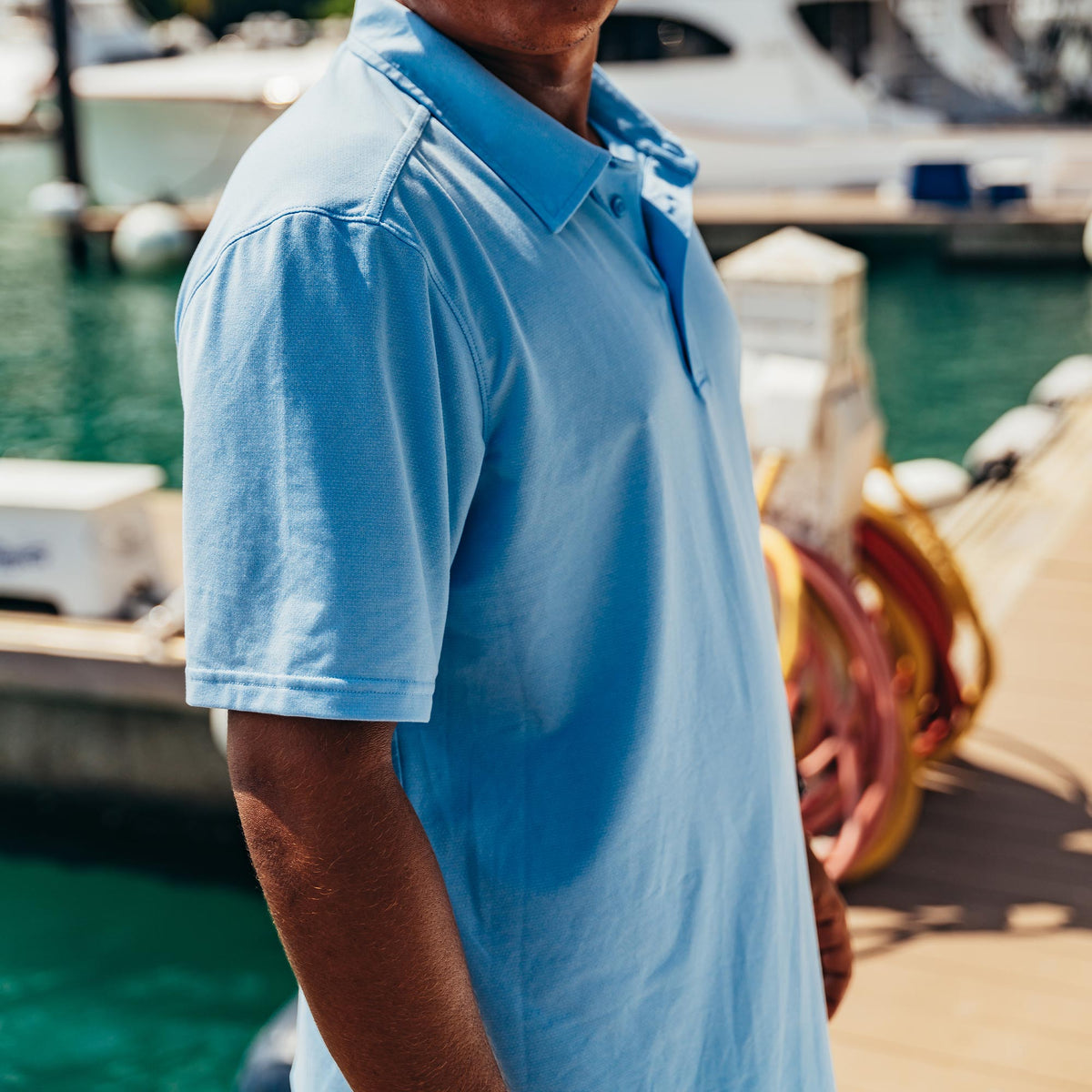 Conch Heather Air O Mesh Performance Polo / AFTCO Signature
