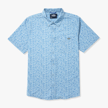 Seaside Boatbar Printed Button Down Fishing Shirt / AFTCO Trusted