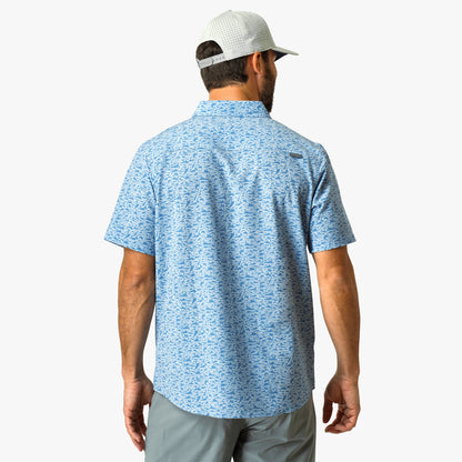 Seaside Boatbar Printed Button Down Fishing Shirt / AFTCO Trusted