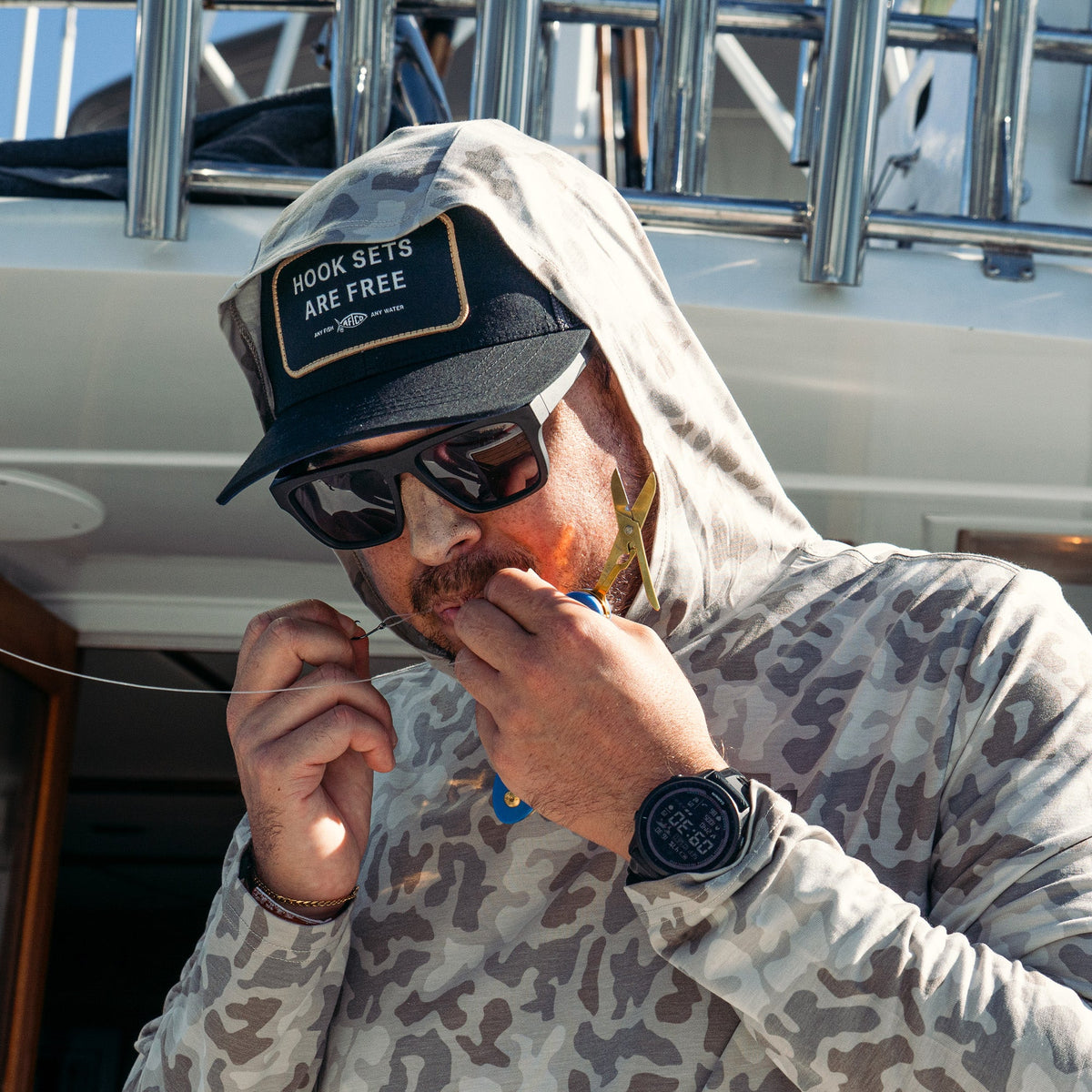 Black Hook Sets Are Free Fishing Trucker Hat / AFTCO Classic