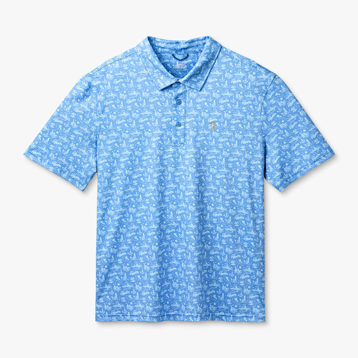 Blue Fairwaves Boatbar Performance Polo / AFTCO Top Pick