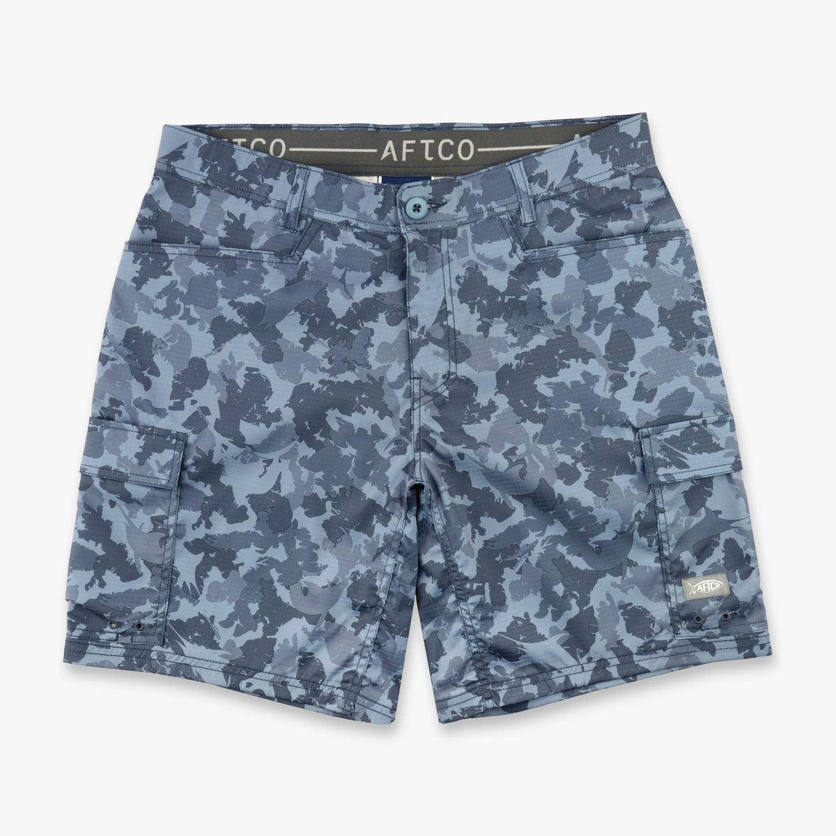 Black Storm Camo Deckhand Camo Fishing Cargo Shorts / AFTCO Deals