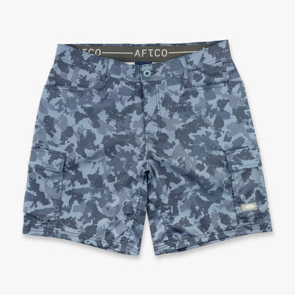 Black Storm Camo Deckhand Camo Fishing Cargo Shorts / AFTCO Deals