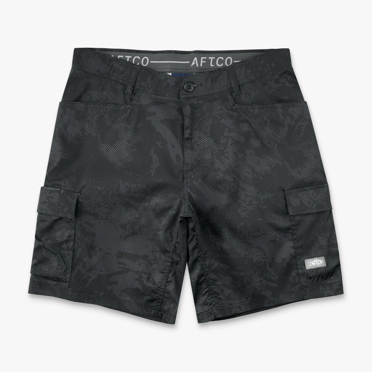 Black Storm Camo Deckhand Camo Fishing Cargo Shorts / AFTCO Deals