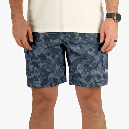 Black Storm Camo Deckhand Camo Fishing Cargo Shorts / AFTCO Deals
