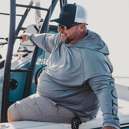 Splish Splash Heather Big Guy Samurai Hooded Performance Shirt / AFTCO Hot Sale
