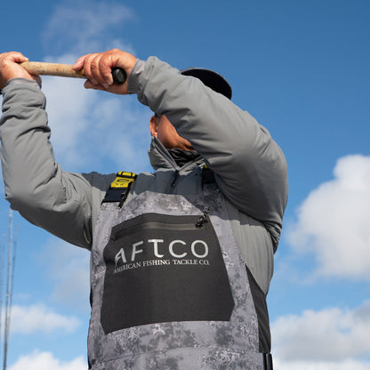 Charcoal Acid Camo Barricade Bibs For Rain / AFTCO Trusted
