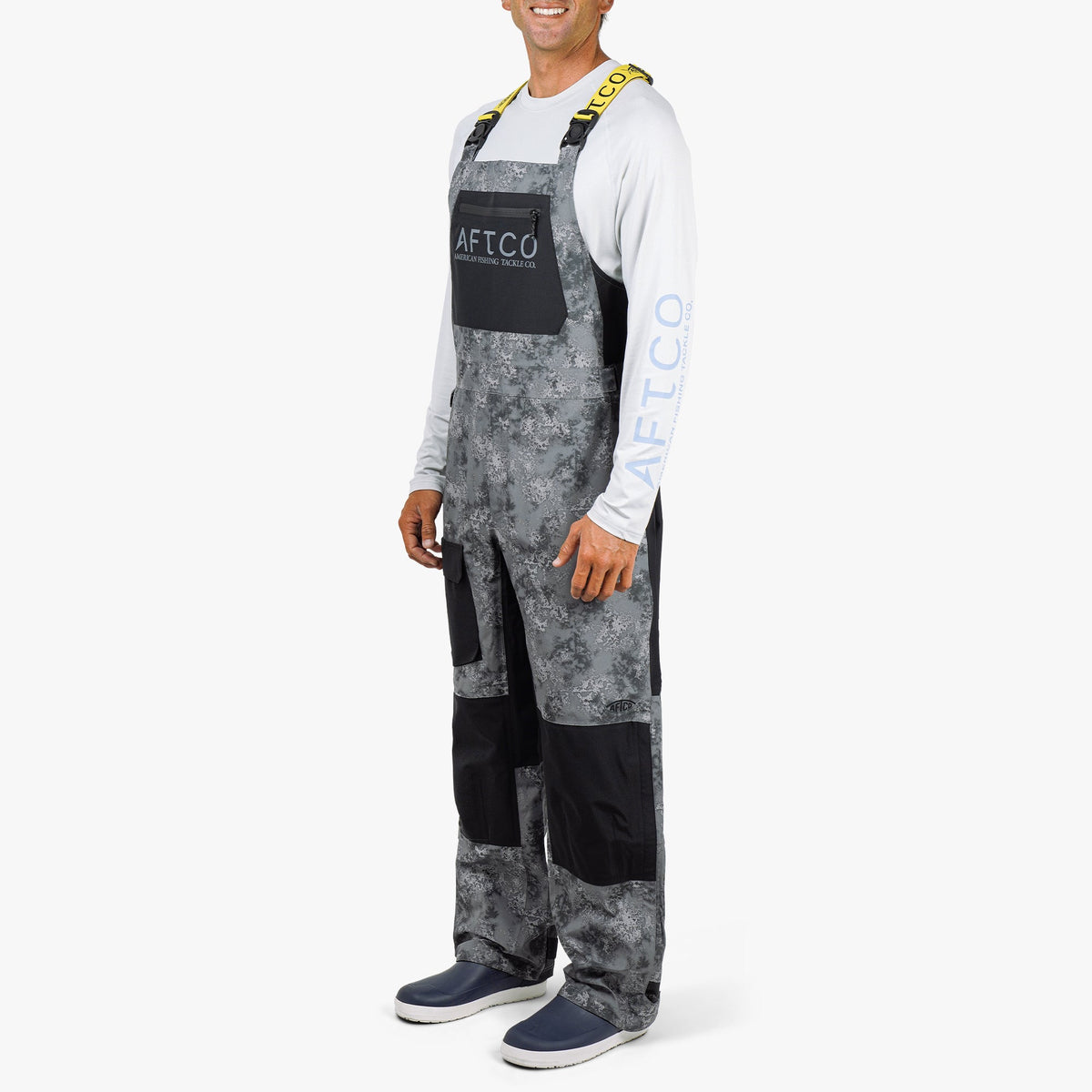 Charcoal Acid Camo Barricade Bibs For Rain / AFTCO Trusted
