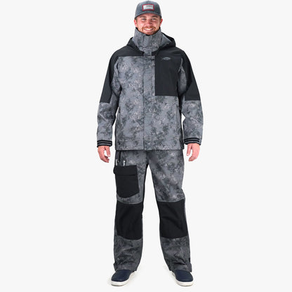 Charcoal Acid Camo Barricade Bibs For Rain / AFTCO Trusted