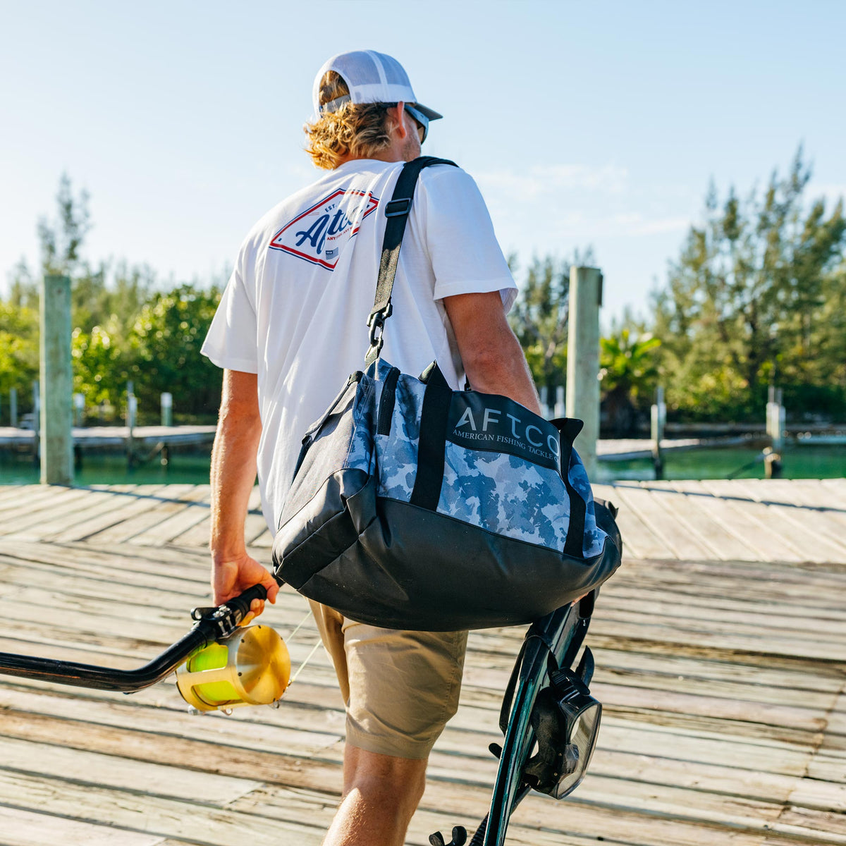 Forest Grouper Camo 35L Boat Bag / AFTCO Trending