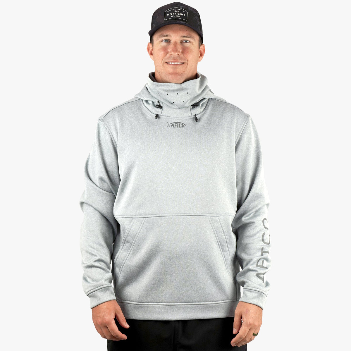 Black Reaper Hoodie: technical fishing sweatshirt by AFTCO / AFTCO Value