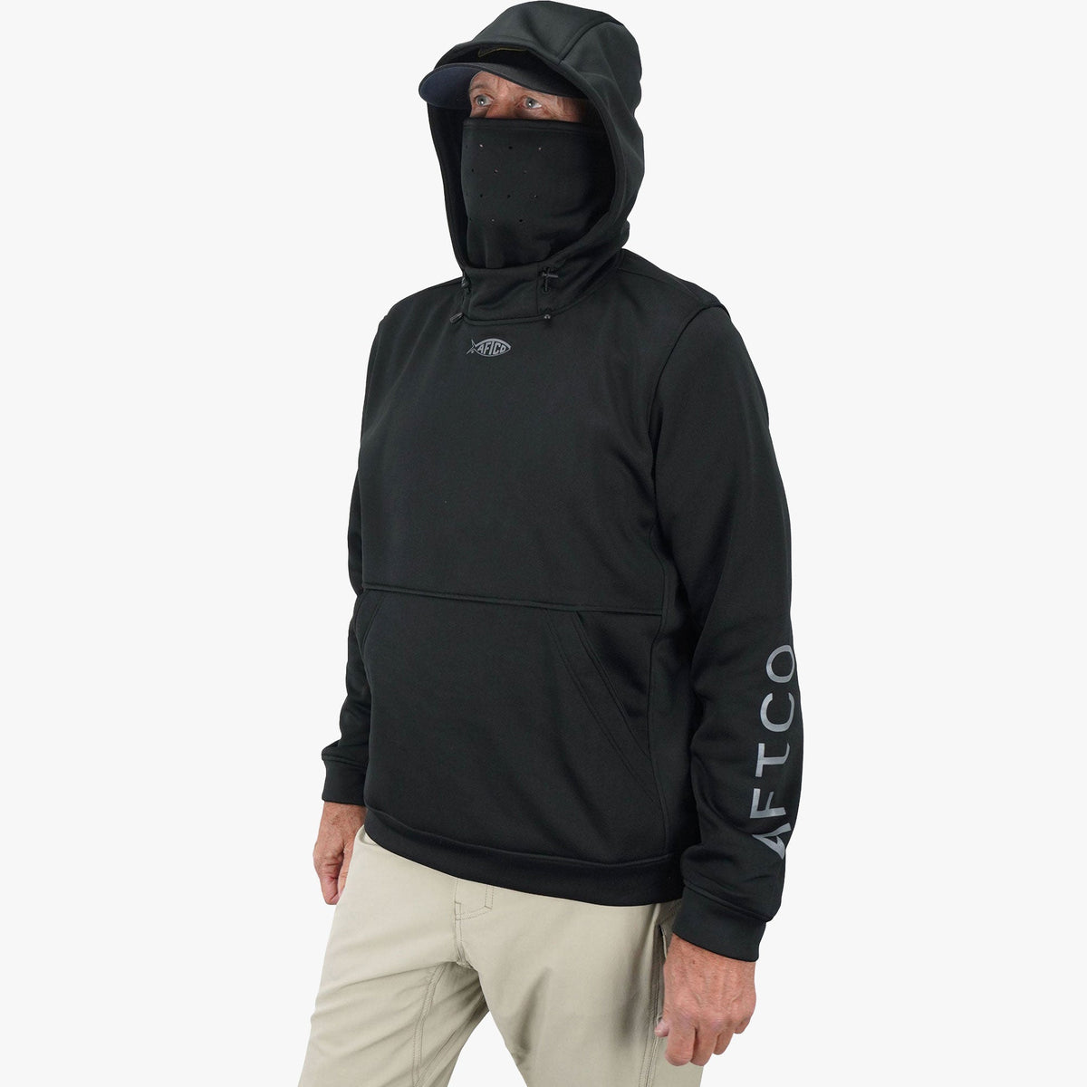 Black Reaper Hoodie: technical fishing sweatshirt by AFTCO / AFTCO Value