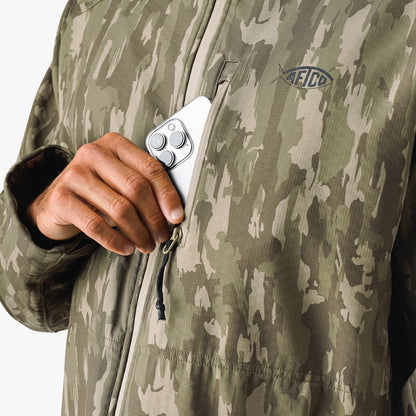 Storm Camo Reaper Tactical Zip Up Camo Softshell Jacket / AFTCO Discount