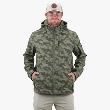 Storm Camo Reaper Tactical Zip Up Camo Softshell Jacket / AFTCO Discount