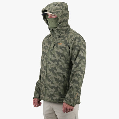 Storm Camo Reaper Tactical Zip Up Camo Softshell Jacket / AFTCO Discount