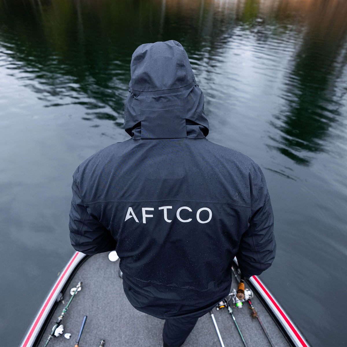 Black Fortress Fishing Rain Jacket / AFTCO Classic