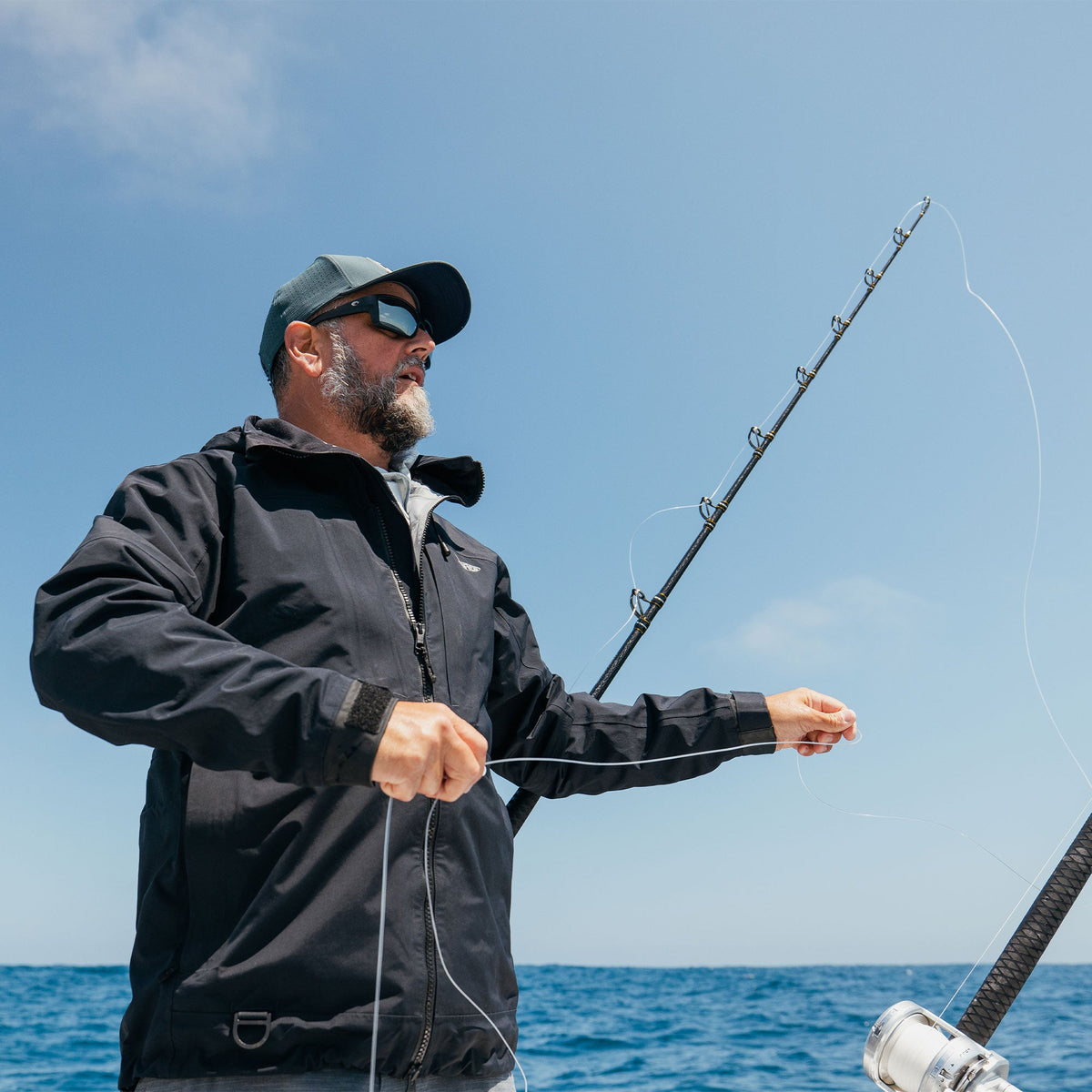Black Fortress Fishing Rain Jacket / AFTCO Classic