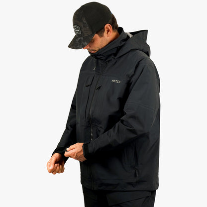 Black Fortress Fishing Rain Jacket / AFTCO Classic