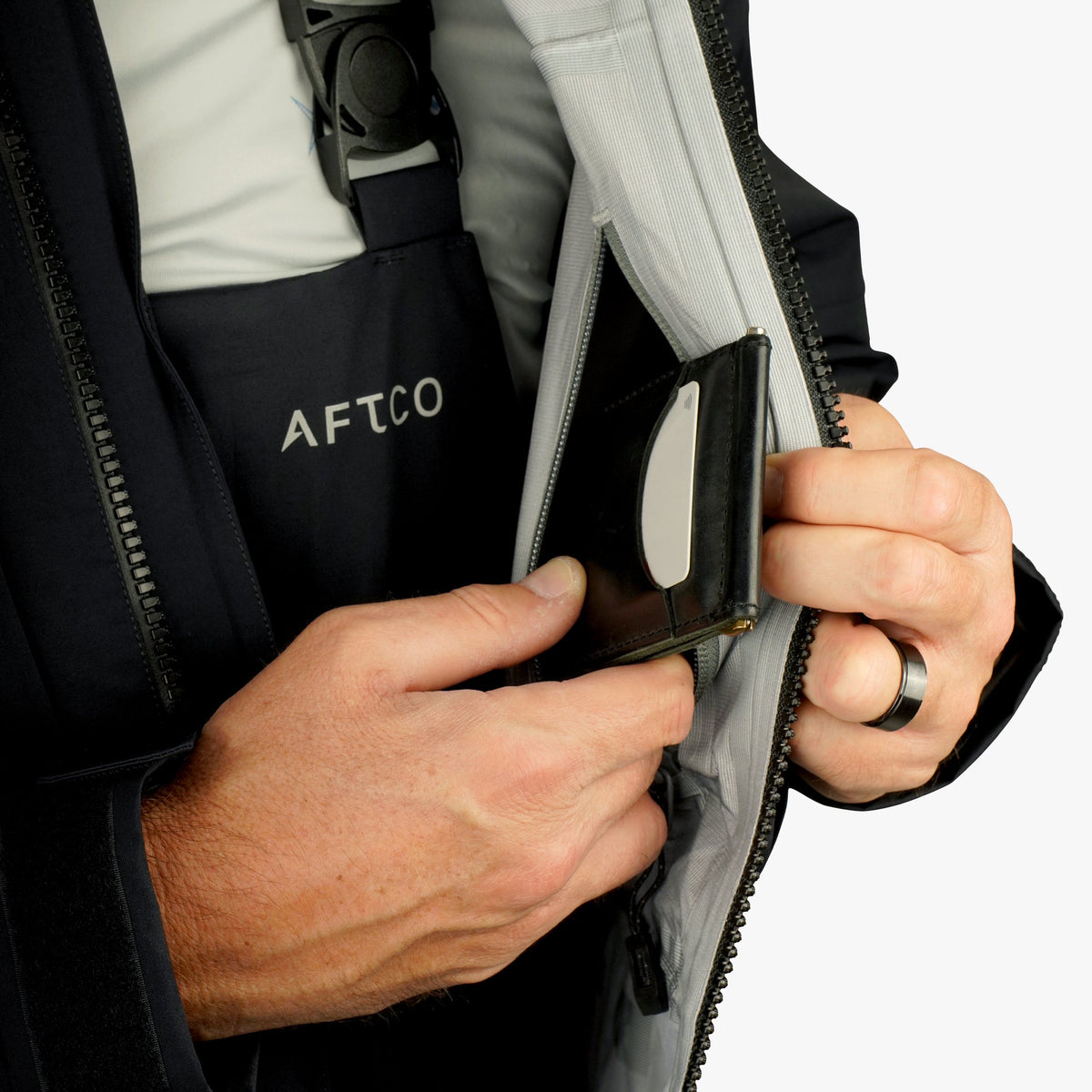 Black Fortress Fishing Rain Jacket / AFTCO Classic
