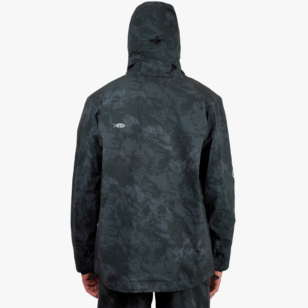 Olive Current Camo Stormbreaker Fishing Jacket / AFTCO Trusted