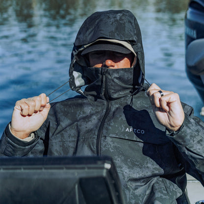 Olive Current Camo Stormbreaker Fishing Jacket / AFTCO Trusted