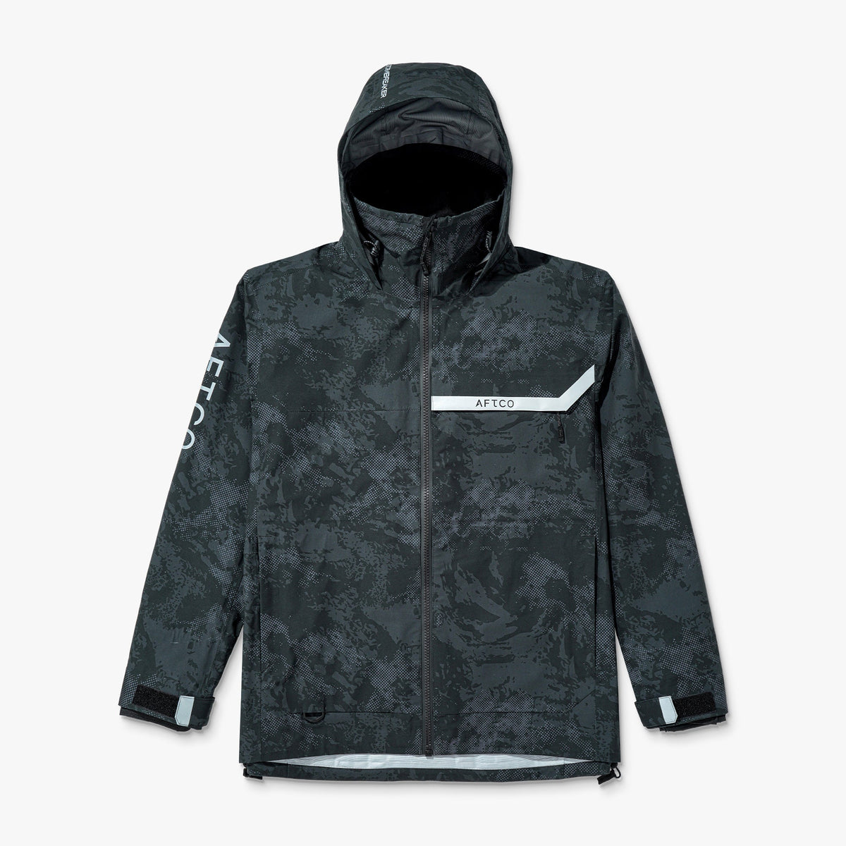 Olive Current Camo Stormbreaker Fishing Jacket / AFTCO Trusted
