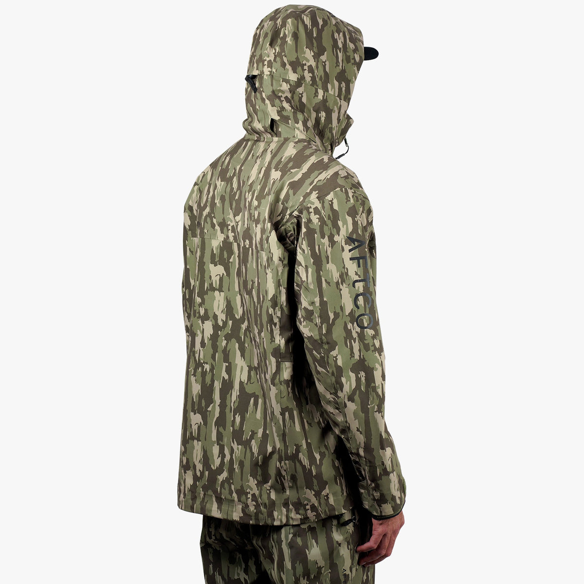 Olive Current Camo Stormbreaker Fishing Jacket / AFTCO Trusted
