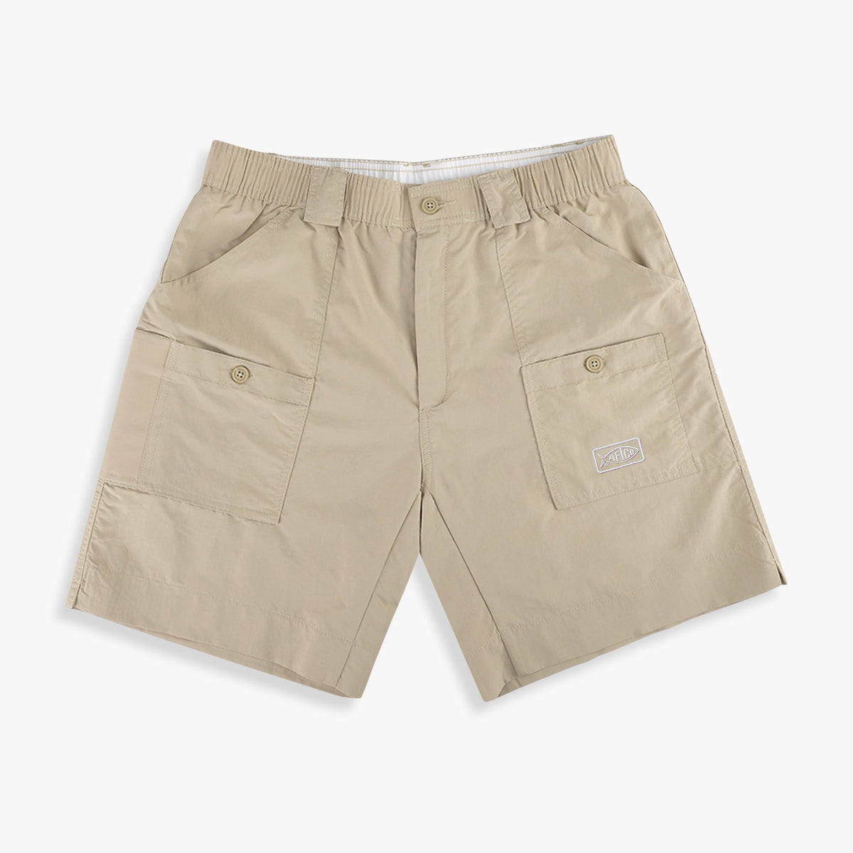 Khaki Original Mens Fishing Shorts Long - Classic Colors - AFTCO / AFTCO Special Offer