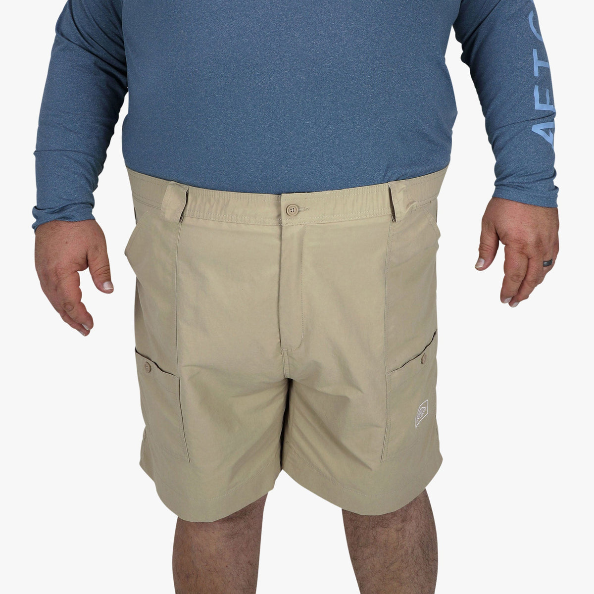 Khaki Original Mens Fishing Shorts Long - Classic Colors - AFTCO / AFTCO Special Offer