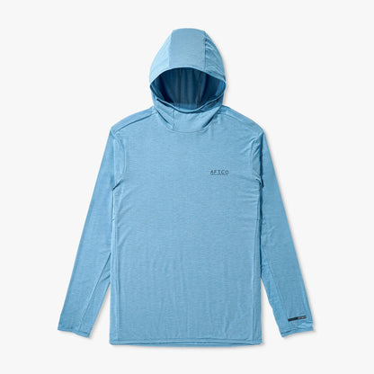 Blue Shadow Tailwind Long Sleeve Hooded Sun Protection Shirt / AFTCO Deals