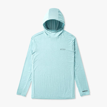Blue Shadow Tailwind Long Sleeve Hooded Sun Protection Shirt / AFTCO Deals