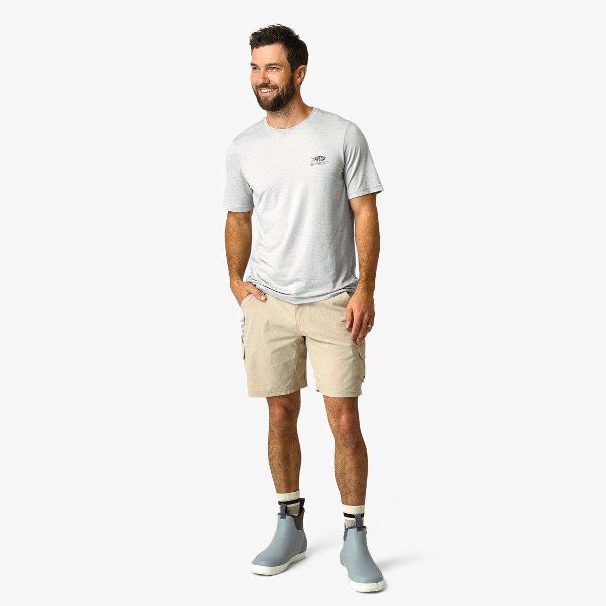 Athletic Heather United Short Sleeve Sun Protection Shirt / AFTCO Trusted