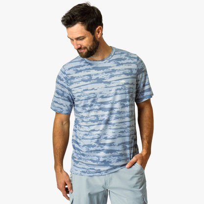 Sand Grouper Camo Ocean Bound Printed Short Sleeve Fishing Shirts / AFTCO Essential