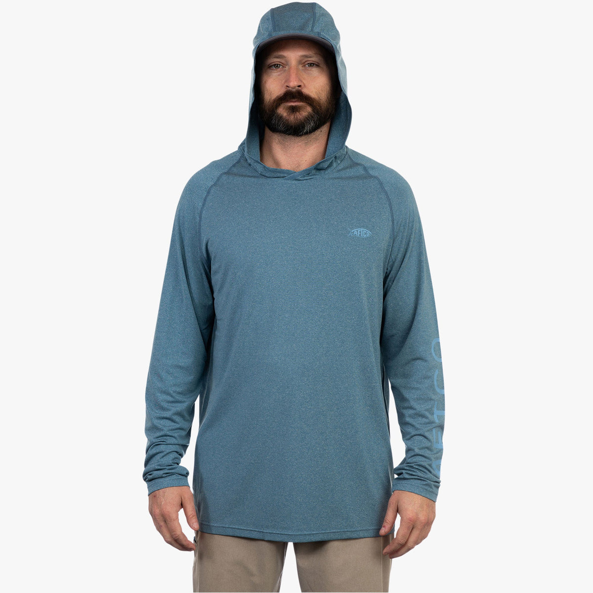 Coral Sands Heather Samurai Long Sleeve Sun Protection Hoodie / AFTCO Trending