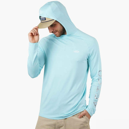 Coral Sands Heather Samurai Long Sleeve Sun Protection Hoodie / AFTCO Trending