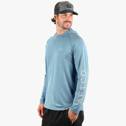Coral Sands Heather Samurai Long Sleeve Sun Protection Hoodie / AFTCO Trending