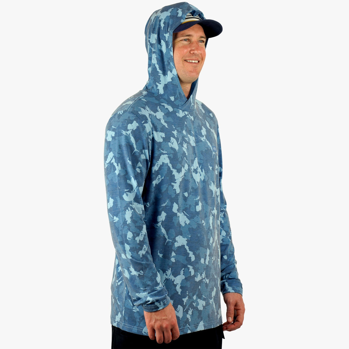 Sand Grouper Camo Ocean Bound Hooded Performance Shirt / AFTCO Sale