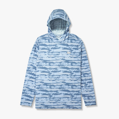 Sand Grouper Camo Ocean Bound Hooded Performance Shirt / AFTCO Sale