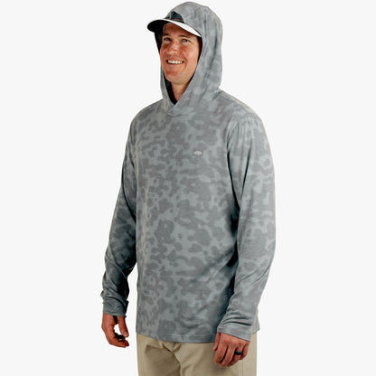 Sand Grouper Camo Ocean Bound Hooded Performance Shirt / AFTCO Sale
