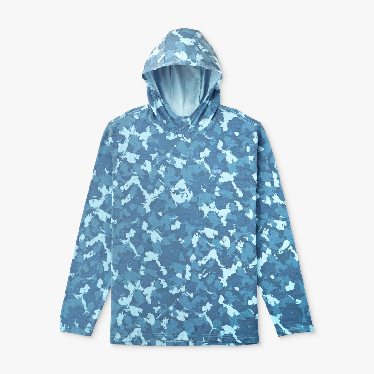 Sand Grouper Camo Ocean Bound Hooded Performance Shirt / AFTCO Sale