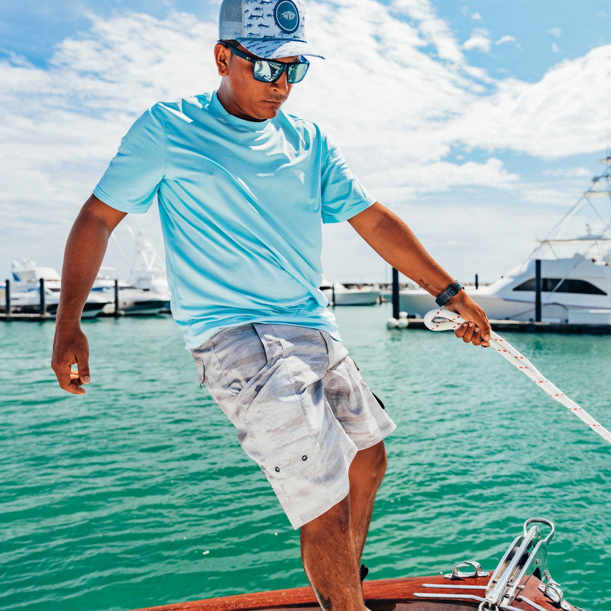Splish Splash Heather Samurai SS Performance Shirt / AFTCO Recommended