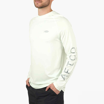 Coral Sands Heather Men's Long Sleeve Sun Protection Shirt - Samurai by AFTCO / AFTCO Special Offer
